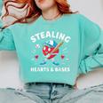 Valentines Day Baseball Stealing Hearts Bases Boys Kids Men Comfort Colors Sweatshirt Butter Valentines Day Baseball Stealing Hearts Bases Boys Kids Men Comfort Colors Sweatshirt Butter