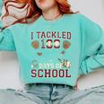 Women's 100 Days Of School Boys Kids Baseball Comfort Colors Sweatshirt Butter Women's 100 Days Of School Boys Kids Baseball Comfort Colors Sweatshirt Butter