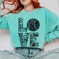 Women's Baseball Softball Baseball Mom LOVE Baseball Comfort Colors Sweatshirt Butter Women's Baseball Softball Baseball Mom LOVE Baseball Comfort Colors Sweatshirt Butter