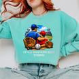 Women's Father Son Baseball Father's Day Comfort Colors Sweatshirt Butter Women's Father Son Baseball Father's Day Comfort Colors Sweatshirt Butter