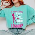 Women's Play Like A Girl Softball Baseball Girls Comfort Colors Sweatshirt Butter