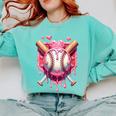 Women's Valentines Day Baseball Boys Ice Cream Drip Heart Youth Kids Comfort Colors Sweatshirt Butter Women's Valentines Day Baseball Boys Ice Cream Drip Heart Youth Kids Comfort Colors Sweatshirt Butter