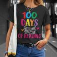 100 Days Of School Reading English Teacher Books Stack T-Shirt Gifts for Her