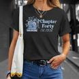1986 Chapter Forty 40th Birthday Blue Toile Floral Book T-Shirt Gifts for Her 1986 Chapter Forty 40th Birthday Blue Toile Floral Book T-Shirt Gifts for Her