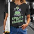 Abducted By A Good Book UFO Alien Reading Books T-Shirt Gifts for Her