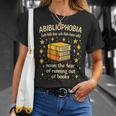 Abibliophobia Book Lover Reading Humor Graphic T-Shirt Gifts for Her