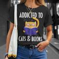 Addicted To Cats And Books Orange Tabby Cat Men Women Kids T-Shirt Gifts for Her Addicted To Cats And Books Orange Tabby Cat Men Women Kids T-Shirt Gifts for Her