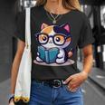 Adorable Book Lover Calico Cat With Reading Glasses Cute For Men Women Kids T-Shirt Gifts for Her Adorable Book Lover Calico Cat With Reading Glasses Cute For Men Women Kids T-Shirt Gifts for Her