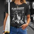 Alien Abduction UFO Lovers Comic Book Style Shirt T-Shirt Gifts for Her