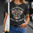 Animal Book Lover Easily Distracted By Dogs And Books T-Shirt Gifts for Her