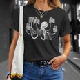 Armed With Knowledge Book Loving Octopus Librarian Art T-Shirt Gifts for Her