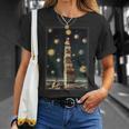 Astrologist Sitting On The Tower Of Stacked Up Books Starry T-Shirt Gifts for Her Astrologist Sitting On The Tower Of Stacked Up Books Starry T-Shirt Gifts for Her