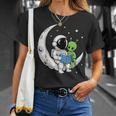 Astronaut Alien Reading Book Moon Space T-Shirt Gifts for Her