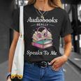 Audiobooks Listener Fun Tee Audio Book And Book Nerd T-Shirt Gifts for Her