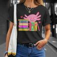 Axolotl Book Reading Librarian English Teacher For Men Women Kids T-Shirt Gifts for Her