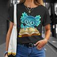 Axolotl Read Book Ambystoma Mexicanum Mexican Walking Fish T-Shirt Gifts for Her
