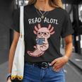 Axolotl Reading a Book Read Alotl Books Axolotl Book T-Shirt Gifts for Her