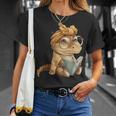 Baby Crocodile Small Book Reading Reptile Graphic Portrait T-Shirt Gifts for Her