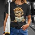 Baby Turtle Open Book Reading Animal Lover Graphic Portrait T-Shirt Gifts for Her