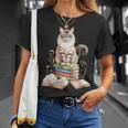 Balinese Cat Longhaired Siamese Books Flowers Book Reading T-Shirt Gifts for Her Balinese Cat Longhaired Siamese Books Flowers Book Reading T-Shirt Gifts for Her