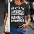 Banned Books Fight Censorship I'm With The Banned Book Pun T-Shirt Gifts for Her
