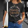 Barely Tolerable Shirt Book Lover Bookish Floral Bookworm T-Shirt Gifts for Her Barely Tolerable Shirt Book Lover Bookish Floral Bookworm T-Shirt Gifts for Her