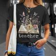 Beautiful Floral Open Book Teacher Men Women T-Shirt Gifts for Her