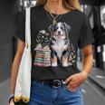 Bernese Mountain Dog Berner Bookworm Flowers Book Reading T-Shirt Gifts for Her Bernese Mountain Dog Berner Bookworm Flowers Book Reading T-Shirt Gifts for Her
