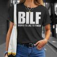 BILF Books I'd Like To Finish Humorous Book Lover Pun T-Shirt Gifts for Her