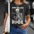 Bone-Chilling Book Skeleton Reading Bookworm Book Lovers T-Shirt Gifts for Her
