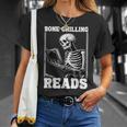 Bone-Chilling-Reads Skeleton Reading Bookworm Book Lovers T-Shirt Gifts for Her