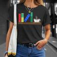 Book Books Shelf Coffee Reading Hobby T-Shirt Gifts for Her