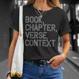 Book Chapter Verse Context Christian Theology T-Shirt Gifts for Her