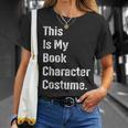 This Is Book Character Costume Easy Lazy DIY Halloween Party T-Shirt Gifts for Her This Is Book Character Costume Easy Lazy DIY Halloween Party T-Shirt Gifts for Her
