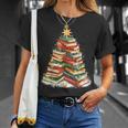 Book Christmas Tree Reading T-Shirt Gifts for Her