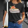 Book Flower T-Shirt Gifts for Her