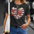 Book Lover Heart Shape Reading Librarian Valentine Men Women T-Shirt Gifts for Her