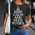 Book Lover Keep Calm And Read Books T-Shirt Gifts for Her