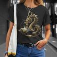 Book Lovers Dragon Fantasy Art Mythical Creatures Yellow Bookworm Chinese Dragon T-Shirt Gifts for Her Book Lovers Dragon Fantasy Art Mythical Creatures Yellow Bookworm Chinese Dragon T-Shirt Gifts for Her