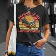 Book Lovers Reading Is My Superpower Avid Readers Bookworms T-Shirt Gifts for Her