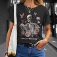 Book Are My Therapy Skeleton Book Reading Floral Butterfly T-Shirt Gifts for Her Book Are My Therapy Skeleton Book Reading Floral Butterfly T-Shirt Gifts for Her