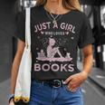 Book Reading Lover Tee Just A Girl Who Loves Books T-Shirt Gifts for Her