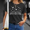 Book Reading Reader Bookworm Librarian Bibliophile Teacher T-Shirt Gifts for Her