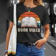 Book Vibes For Book Lovers Bookworm Reading T-Shirt Gifts for Her