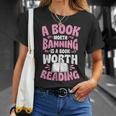 A Book Worth Banning Is A Book Worth Reading Librarian T-Shirt Gifts for Her