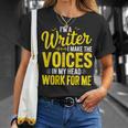 Book Writer Voices In My Head Work For Me Author Writing T-Shirt Gifts for Her