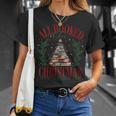 All Booked For Christmas Holly Xmas Jolly Book Club Teacher T-Shirt Gifts for Her All Booked For Christmas Holly Xmas Jolly Book Club Teacher T-Shirt Gifts for Her