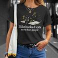 I Like Books & Cats More Than People Cat Book Lover Reading T-Shirt Gifts for Her I Like Books & Cats More Than People Cat Book Lover Reading T-Shirt Gifts for Her