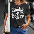 Books And Coffee Retro Reading Quote T-Shirt Gifts for Her