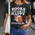 Books Make Me Happy Humans Make My Head Hurt T-Shirt Gifts for Her